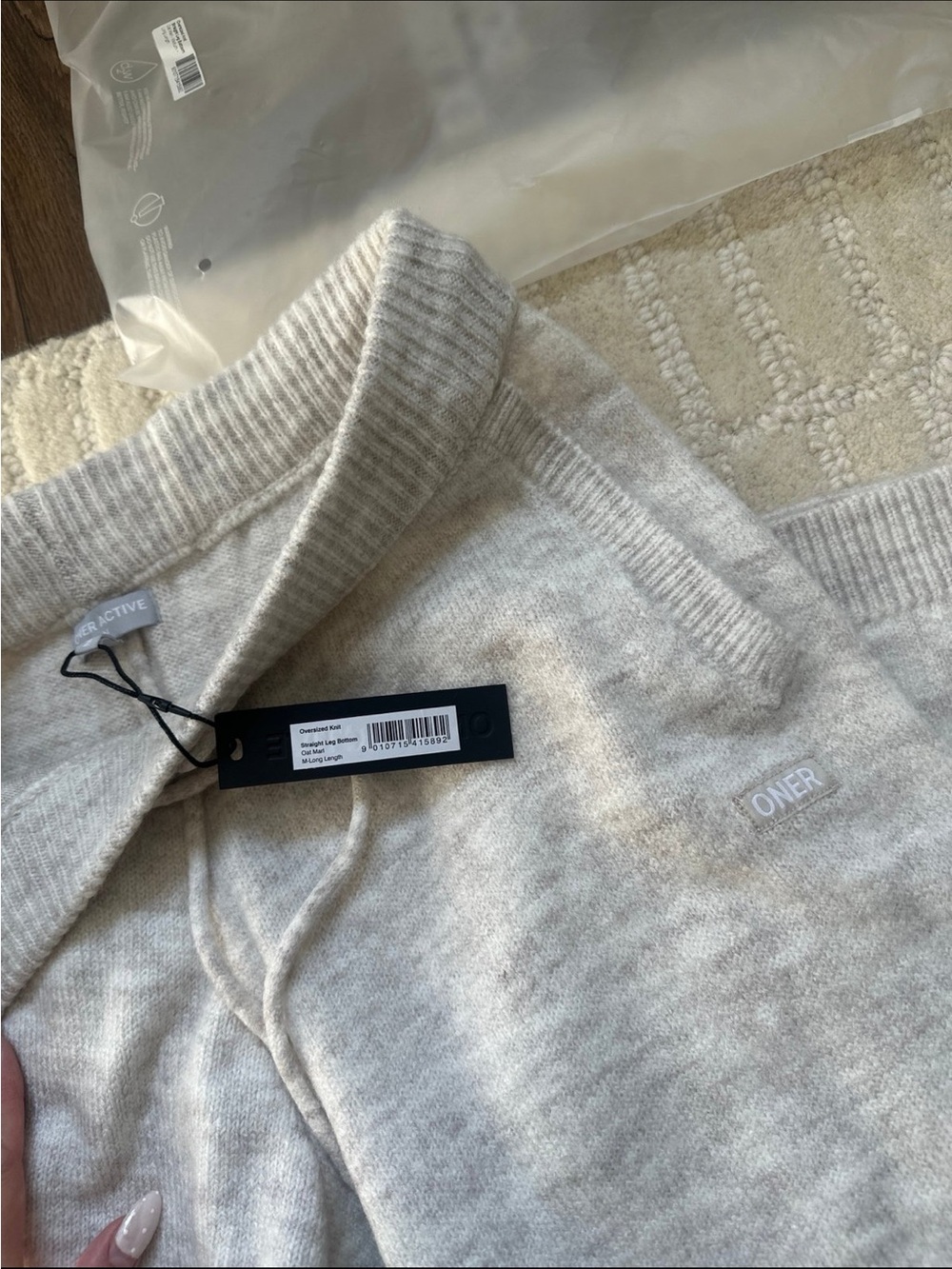 Oner Active Oversized Knit Straight Leg Pants - Picture 3 of 6